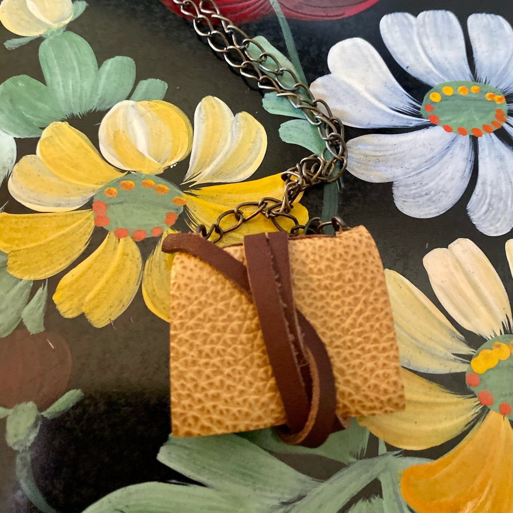 Laura Carey Books - Custom Tiny Leather Book Pendant/Necklace - NWOT - Picture 9 of 15